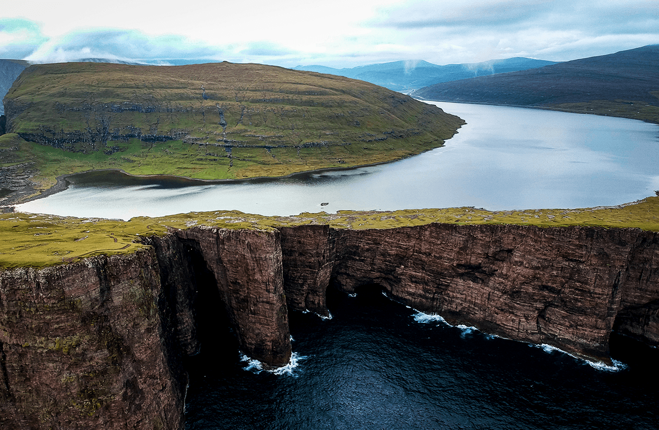 Billede af Leitisvatn, den største sø på færøerne.