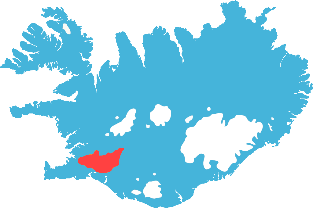 Kort med den gyldne cirkel markeret