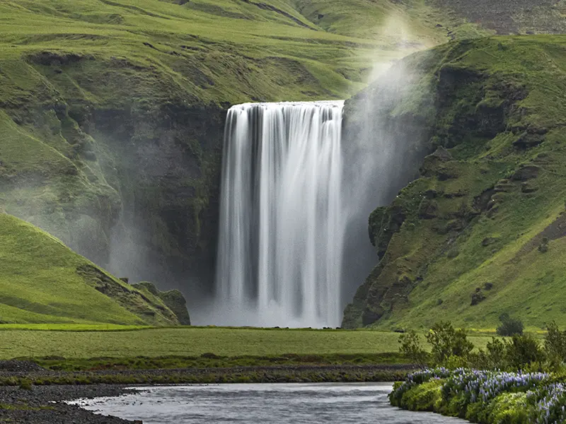 Skógafoss vandfaldet i Island