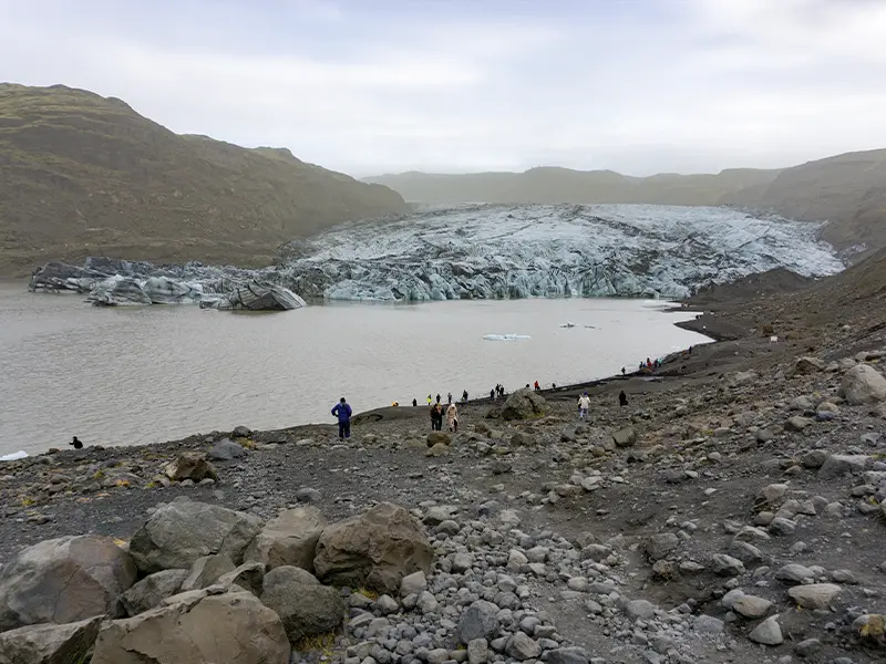 Udsigt til Sólheimajökull