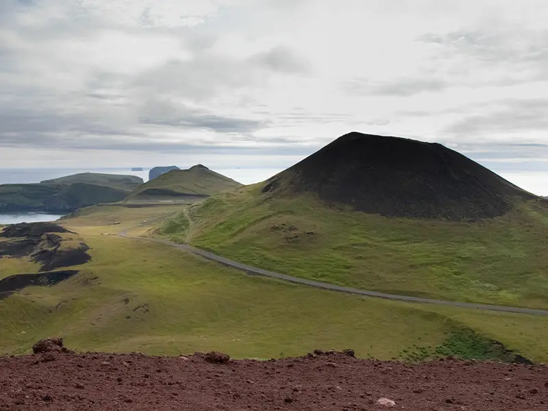 Eldfell vulkanen i Island