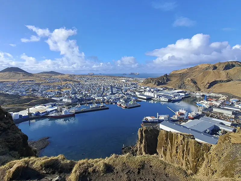 Udsigt ud over Heimaey