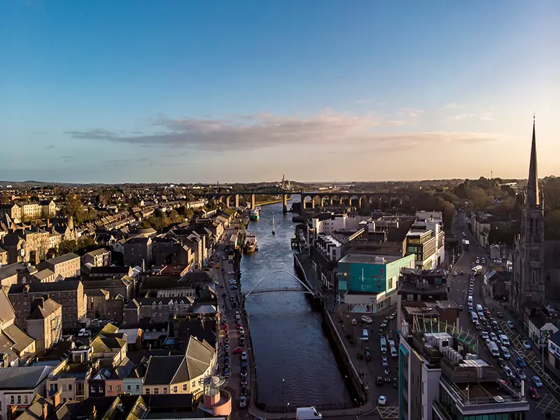 Drogheda by set fra toppen