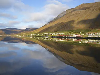 Isafjordur i Island